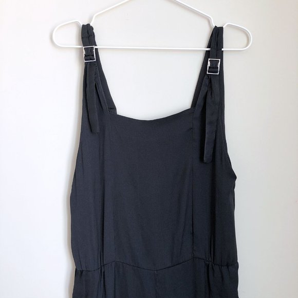 Zara Overall Satin Jumpsuit Navy - Picture 3 of 7